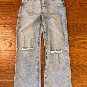 Princess Polly Light Blue Denim Jeans